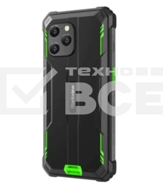 Смартфон Blackview BV8900 Pro, 8/256Gb, черный/зеленый