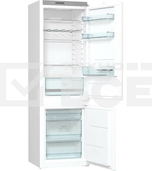 Встраиваемый холодильник Gorenje NRKI418FA0 белый, двухкамерный, 180/68 л., морозилка снизу, No Frost