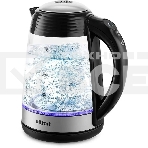 Чайник электрический Kitfort КТ-6126 1.7л. 2200Вт черный (корпус: стекло), фото 1