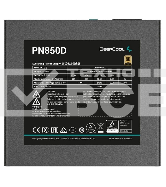 Блок питания Deepcool / GamerStorm PN850D черный R-PN850D-FC0B-WGEU-V2