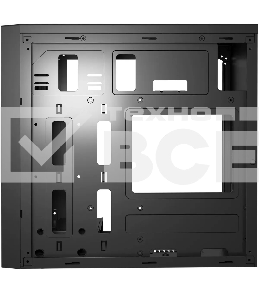 Компьютерный корпус Digma DCC-MN306 черный без БП mATX 1x80мм 1x92мм 2x120мм 2xUSB 2.0 1xUSB 3.0 audio