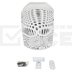 Акустическая система Intrend ITSPK-MSK8-W двухполосная, корпусная: 8'СЧ, 1.5'ВЧ, 12.5Вт/25Вт/50Вт/100Вт 100V/70V/8Ом, IP66. Корпус полипропилен, алюминиевый гриль. Цвет белый. Крепление в комплекте. (в упаковке 2шт, цена указана за 1шт), фото7