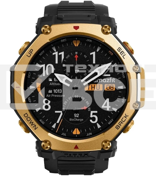 Умные часы Amazfit T-rex 3 Pro A2549 1.5' AMOLED корп.золотистый рем.черный