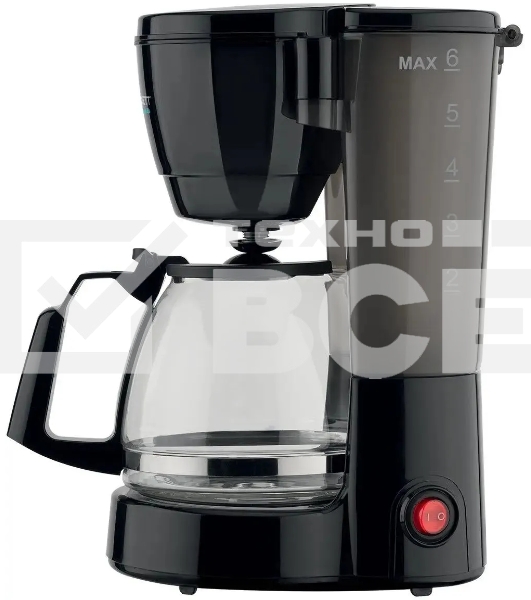 Кофеварка капельная Scarlett SC-CM33018 черный, исп. кофе - молотый, 0.75 л, 600 Вт.