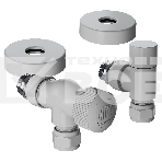 Набор термостатический осевой Royal Thermo Design Pro 15мм М30х1,5 (белый), фото2