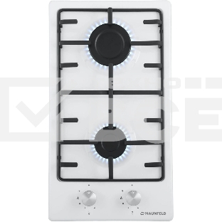 Газовая варочная панель Maunfeld EGHE.32.3EW/G, 2 конфорки, эмалированная сталь, белый