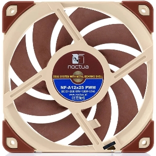Вентилятор корпусной Noctua NF-A12x25 PWM, 120 мм, 450-2000 об/мин, 22.6 дБ, 4-pin PWM, без подсветки