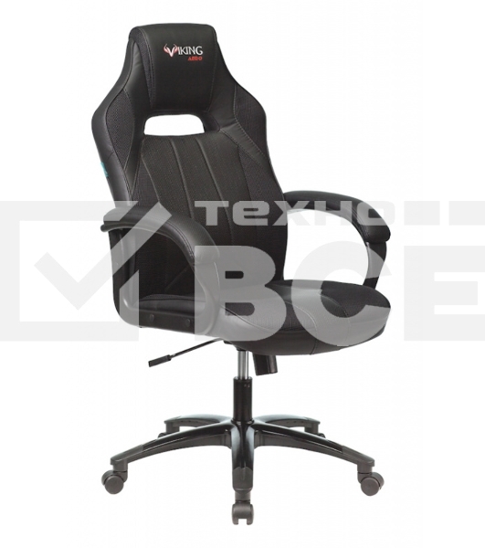 Кресло игровое Бюрократ VIKING 2 AERO BLACK EDITION черный, искусственная кожа