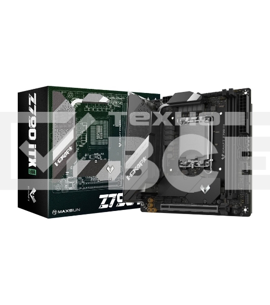 Материнская плата Maxsun iCraft Z790ITX WI-FI, LGA1700, Intel Z790, 2xDDR5, 4xSATA, 2xM.2, 1xPCIe 5.0 x16, 1xDP, 1xHDMI, 1x2.5Gb LAN, Wi-Fi 6E, Bluetooth 5.3, 1xUSB-C 20Gbps, 4xUSB-A 5Gbps, 4xUSB-A 2.0, 2x3.5 мм, 5.1, mini-ITX