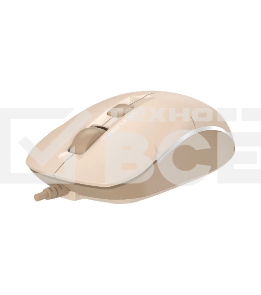 Мышь проводная A4Tech Fstyler FM26 бежевый/коричневый оптическая (2000dpi) USB для ноутбука (4but)