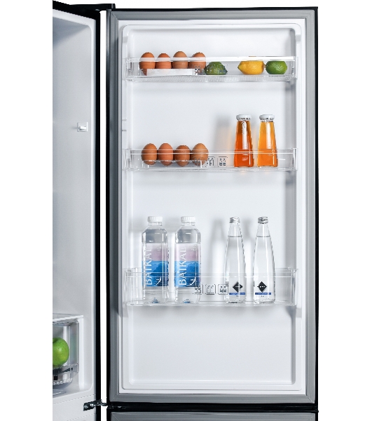 Холодильник Nordfrost RFC 390D NFGB черное матовое стекло двухкамерный 240/95л морозилка снизу