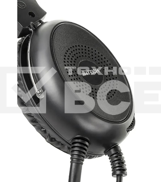 Наушники A4Tech HS-30, Black {Гарнитура, накладные, 20-20000Гц,32 Ом, 102дБ, микр фиксирован, кабель 2м, 2 x mini jack 3.5 mm}