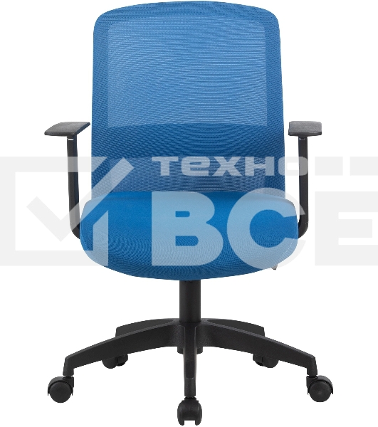 Кресло компьютерное Cactus CS-MC333-BL темно-синий, сиденье темно-синий, сетка/ткань, низк.спин. крестов. пластик, пластик черный