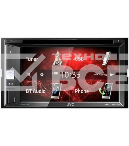 Автомагнитола CD DVD JVC KW-V250BTM 2DIN 4x50Вт