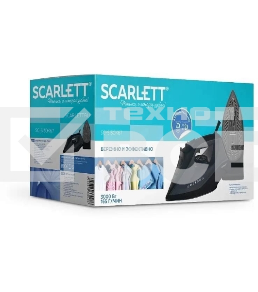 Утюг Scarlett SC-SI30K67 3000 Вт черный