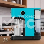 Кофеварка рожковая Kitfort КТ-7461 бирюзовый/черный, исп. кофе - молотый, 1.2 л, 1350 Вт, 20 бар, фото3