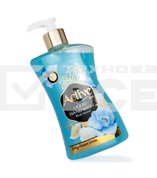 Жидкое мыло жемчужное Active 450 мл. С дозатором. Ракушка и цветок (511801640)