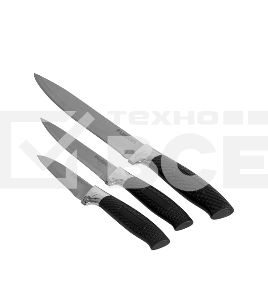 Набор кухонных ножей Fusion SK-3004 3 шт, черный