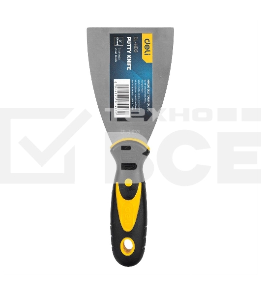 Шпатель Deli DL-HD3 75мм Размер: 75 мм. Длина 12 мм. нержавеющая сталь.