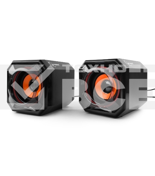 Акустическая система 2.0 Gembird SPK-405, пассив. излучатели, черный, 5 Вт, рег. громкости USB-питание