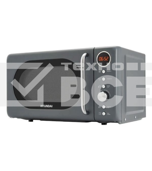 Микроволновая печь Hyundai HYM-D3036 серый/серебристый, 20 л, 700 Вт, переключатели - кнопки/поворотный механизм