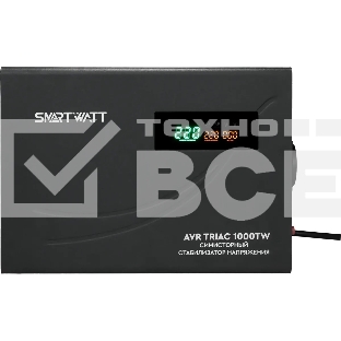 Стабилизатор напряжения Smartwatt AVR Triac 1000TW 1000ВА черный