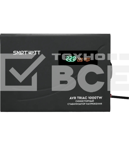 Стабилизатор напряжения Smartwatt AVR Triac 1000TW 1000ВА черный