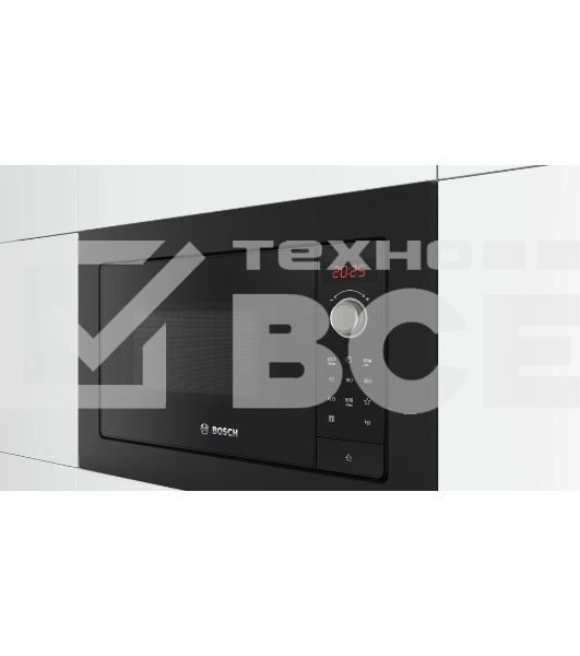 Микроволновая печь встраиваемая Bosch BFL623MB3 черный, 20 л, 800 Вт, переключатели - поворотный механизм/сенсор