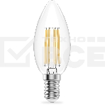 Лампа филам. Gauss Filament 10Вт цок.:E14 свеча св.свеч.бел.нейт. (упак.:10шт) (32120), фото2