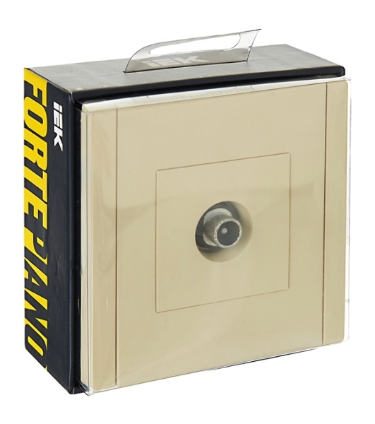 Розетка TV проходная IEK FORTE&PIANO FP429 ваниль