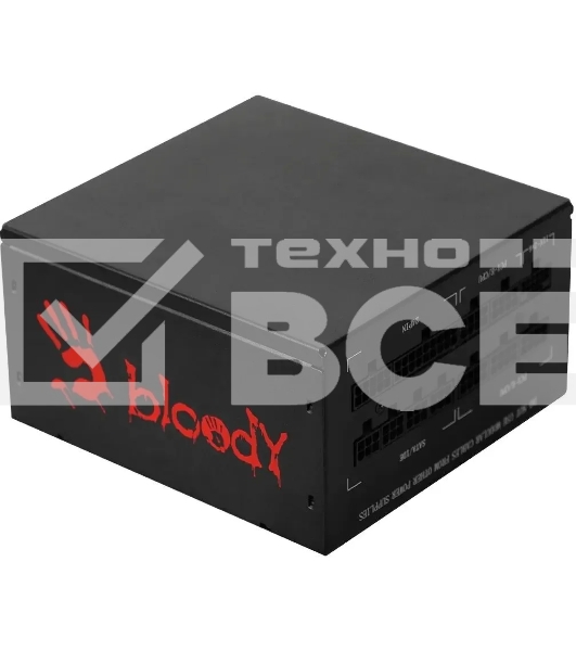 Блок питания Bloody BD-PS1250P, 1250 Вт, 80 PLUS Platinum, 140мм, модульный, черный