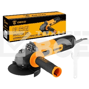 Угловая шлифовальная машина (УШМ) DEKO DKAG750-125, 125мм, 750 Вт