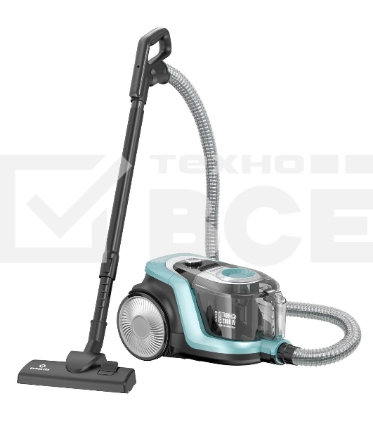 Пылесос Eurostek EVC-4519 бирюзовый, 500/2800 Вт, уборка сухая, пылесборник - контейнер, 3 л