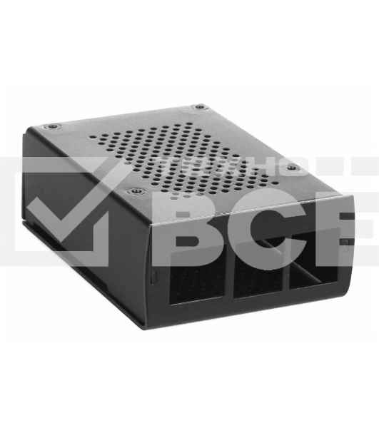 Корпус перфорированный Qumo с доп.креплением, Aluminum Case, Raspberry Pi 4B, black(RS035)