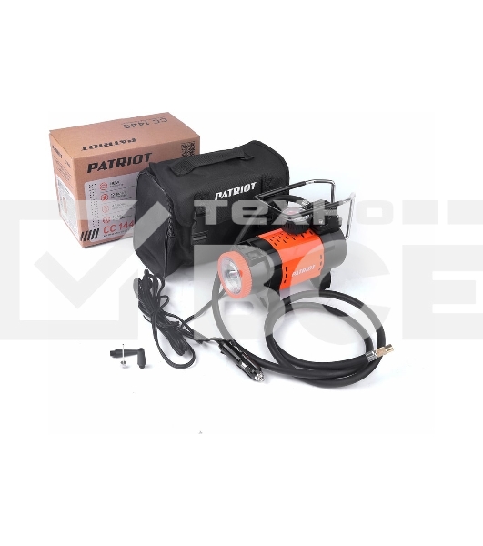 Компрессор автомобильный Patriot CC 1445 черный/оранжевый
