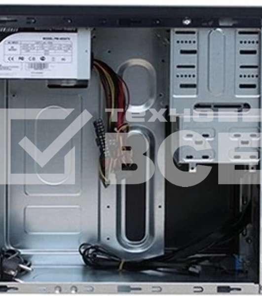 Компьютерный корпус InWin POWERMAN ES725BK USB 3.0 (Mini Tower, mATX, без БП, USBx2 + Audio, черный) <6120640>