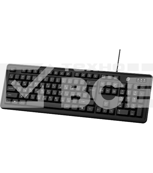 Клавиатура проводная Oklick K175 черный USB Multimedia