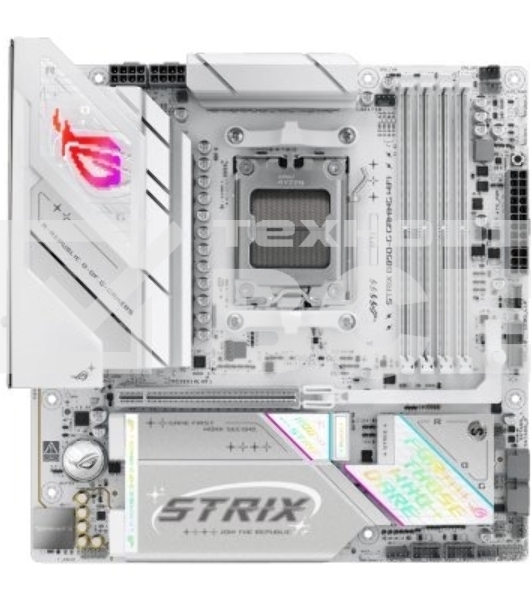 Материнская плата Asus ROG STRIX B850-G GAMING WIFI, AM5, AMD B850, 4xDDR5, 2xSATA, 4xM.2, 1xPCIe 5.0 x16, 1xHDMI, 1xDP, 1x2.5Gb LAN, Wi-Fi 7, Bluetooth 5.4, 1xUSB-C 20Gbps, 1xUSB-C 10Gbps, 2xUSB-A 10Gbps, 4xUSB-A 5Gbps, 2xUSB-A 2.0, 2x3.5 мм, 7.1, mATX