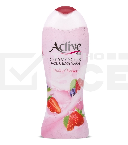 Гель-скраб кремовый для душа Active Клубника со сливками, 400 мл (512306011)
