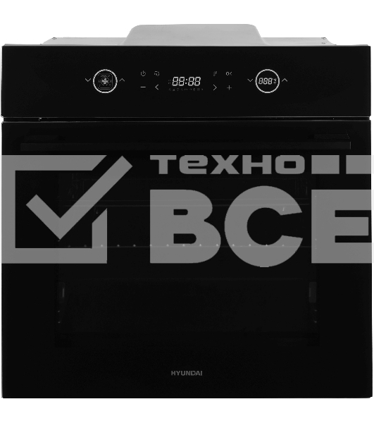 Духовой шкаф Электрический Hyundai HEO 6752 BG черное стекло