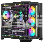 Компьютерный корпус Formula V Line Crystal Z6 Black, ATX, Left & Front & Bevel side Tempered Glass, TYPE-C*1, USB3.0*2, фото9