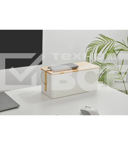 Органайзер Cactus CS-BOX-WH белый/бамбук