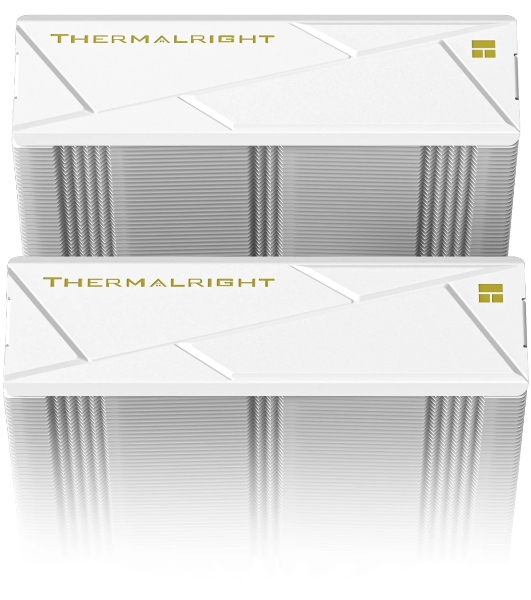 Кулер для процессора Thermalright Royal Pretor 130 Ultra White (4-pin PWM, 158mm, Ni/Cu, 7x6mm, 1x120mm ARGB +1x130mm, 69CFM/81.88CFM, 27dBA/28.3dBA, 2150RPM/1750RPM, S: 1200, 1700, 1851, 115X, 2011, 2066, AM4, AM5, white)