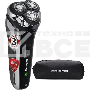 Электробритва Polaris PMR 0305R wet&dry PRO 5 blades элктрическая, черный/хром