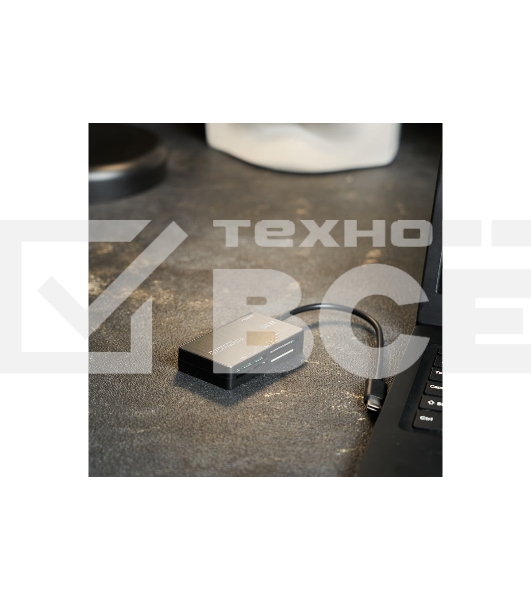 Кард-ридер Rexant 18-4118/черный/MS/MS PRODUO/M2/MMC/SD/microSD/microSDHC/microSDXC/USB Type-C/пластик