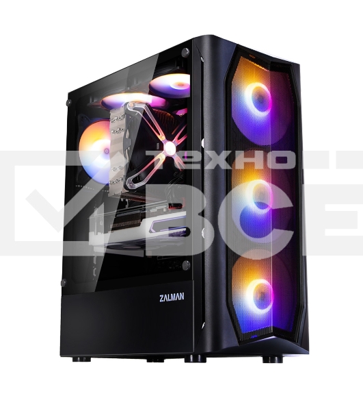 Компьютерный корпус MidiTower Zalman N4 black (ATX,Window, 6xRGB fan, USB2.0 x2, USB3.0x1, без БП) (N4 rev.1)