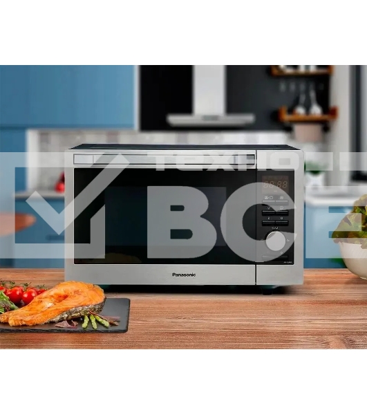 Микроволновая печь Panasonic NN-C69MSZPE нержавеющая сталь/черный 30л 1000Вт поворотный механизм, кнопки