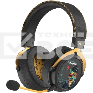 Гарнитура беспроводная/проводная с микрофоном A4Tech Bloody MR595 Renegade черный/рисунок мониторные BT/Radio оголовье (MR595)