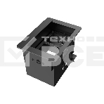 Прямоугольный металлический корпус Wize Pro [WRTS-06BOX-B] для модульной системы врезного лючка в стол с убирающейся крышкой для установки до 6 модулей-вставок, преустановленная рамка, черный, фото2