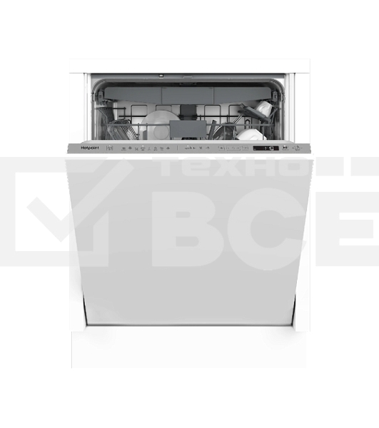 Встраиваемая посудомоечная машина Hotpoint HI 5D84 DW, серый, 59.8 см, 15 компл., 44 дБ, класс A